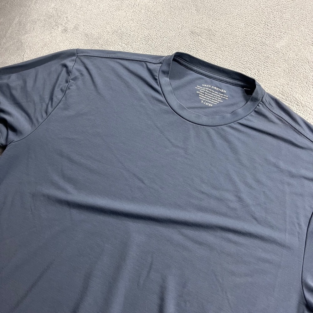 Jack Archer Mens Crewneck Short Sleeve T-Shirt Slate Blue Gray Size XL RN166406